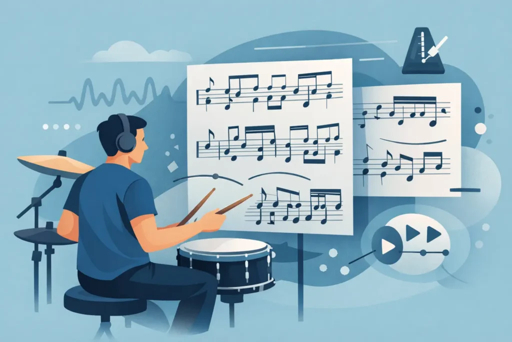 How to Read Complex Drum Score Examples