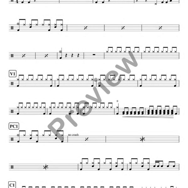 Poison drum sheet music – Alice Cooper (preview)