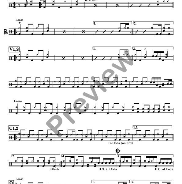 Man In the Box drum sheet music – Alice in Chains (preview)