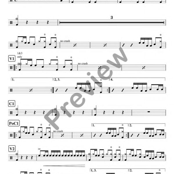 My Propeller drum sheet music – Arctic Monkeys (preview)