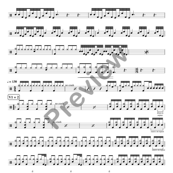 Nightmare drum sheet music – Avenged Sevenfold (preview)