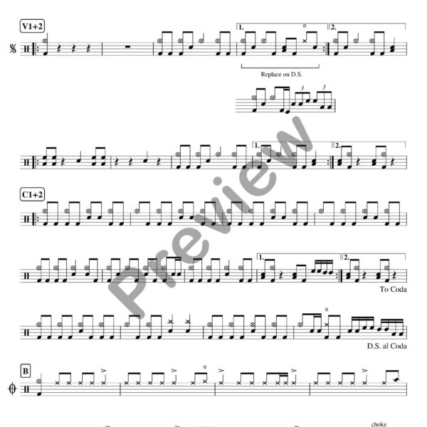 Feed The Wolf drum sheet music – Breaking Benjamin (preview)