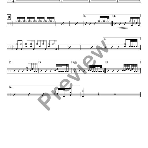 Fix You drum sheet music – Coldplay (preview)