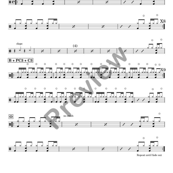 Get Lucky drum sheet music – Daft Punk (preview)