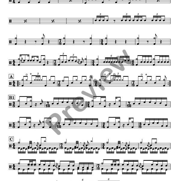 The Dance Of Eternity drum sheet music – Dream Theater (preview)