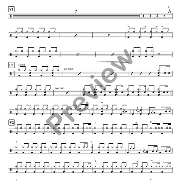 Thanks for the Memories drum sheet music – Fall Out Boy (preview)