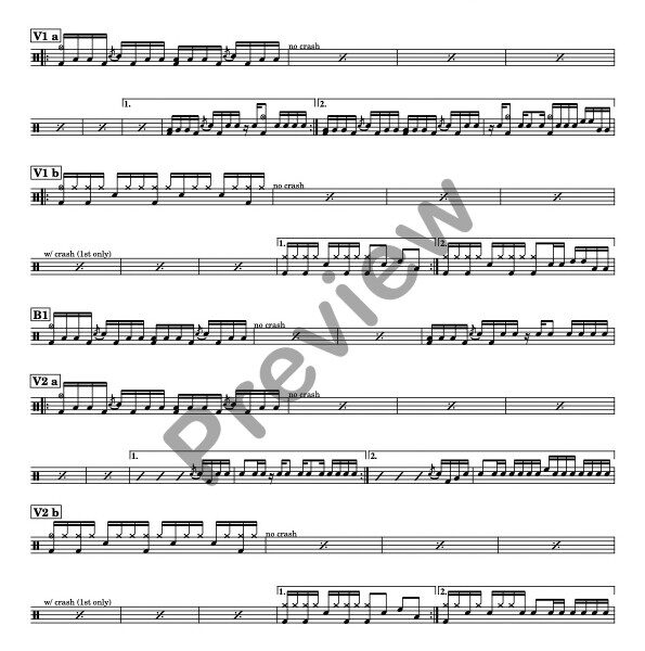 Low drum sheet music – Foo Fighters (preview)