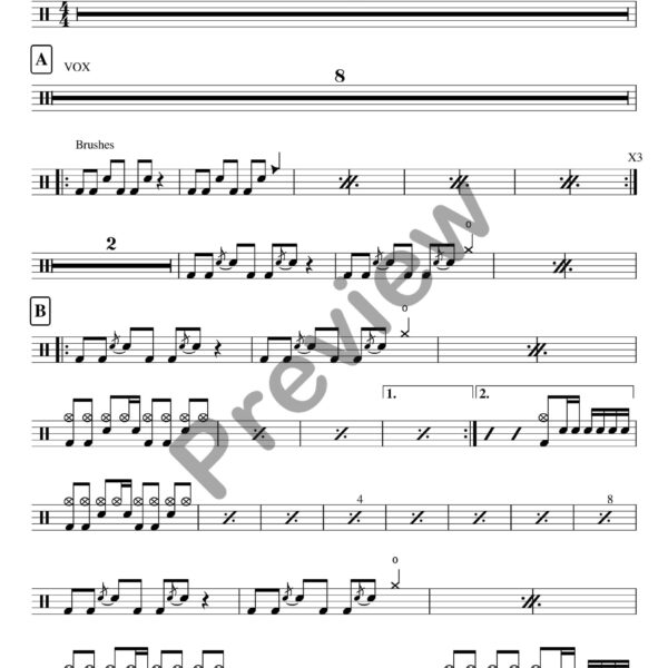 Wake Me Up When September Ends drum sheet music – Green Day (preview)