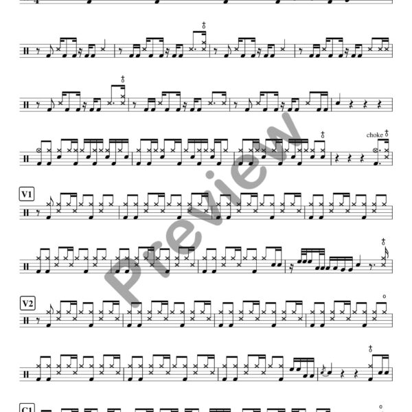The Schuyler Sisters drum sheet music – Hamilton (preview)