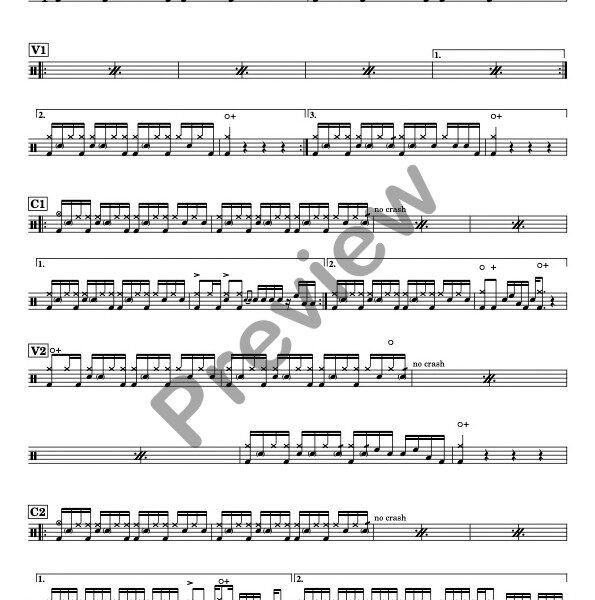 Nina Cried Power drum sheet music – Hozier (preview)