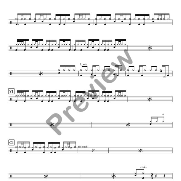 The Warmth drum sheet music – Incubus (preview)