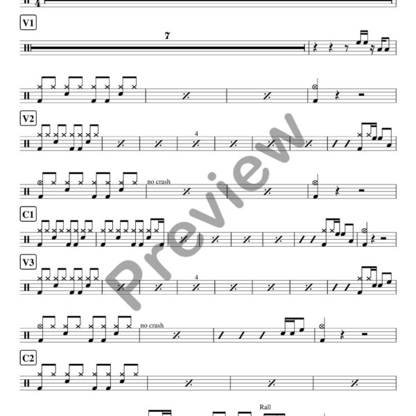Imagine drum sheet music – John Lennon (preview)
