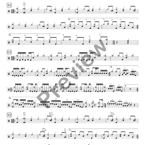 Forsaker drum sheet music – Katatonia (preview)