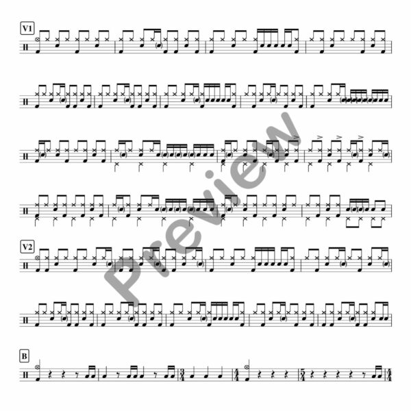 Stairway To Heaven drum sheet music – Led Zeppelin (preview)