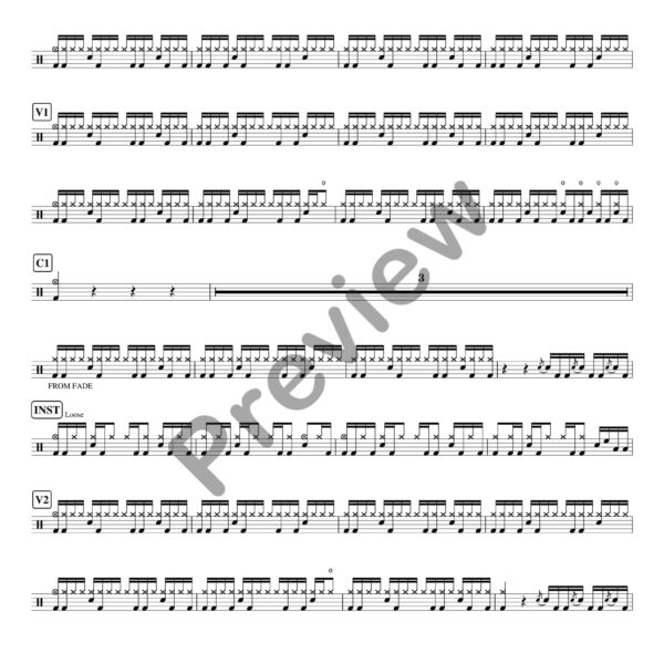 Final Masquerade drum sheet music – Linkin Park (preview)