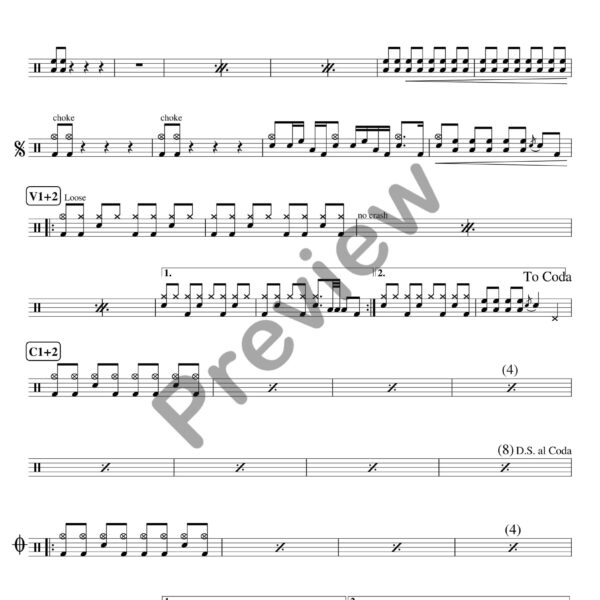 Famous Last Words drum sheet music – My Chemical Romance (preview)