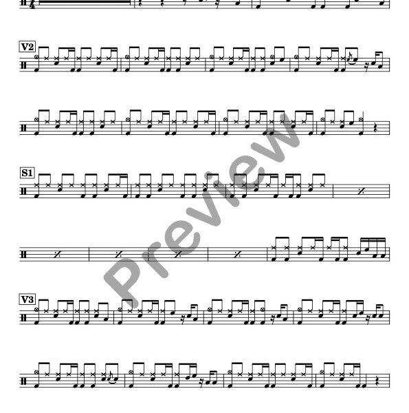 Wish You Were Here drum sheet music – Pink Floyd (preview)