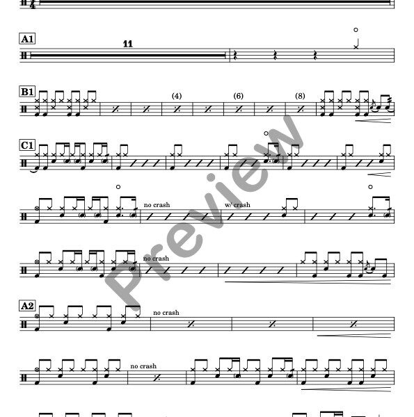 Otherside drum sheet music – Red Hot Chili Peppers (preview)