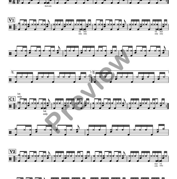Saint Augustine In Hell drum sheet music – Sting (preview)