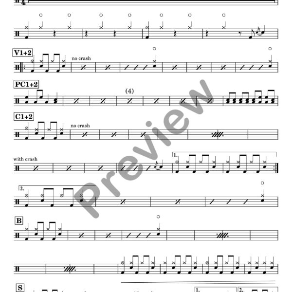 I'll Be There For You drum sheet music – The Rembrandts (preview)