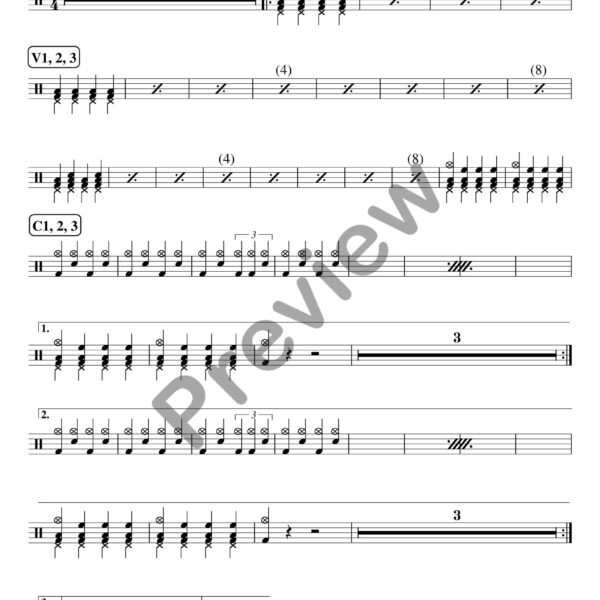 Seven Nation Army drum sheet music – The White Stripes (preview)