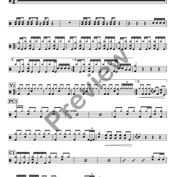 The Heart From Your Hate drum sheet music – Trivium (preview)
