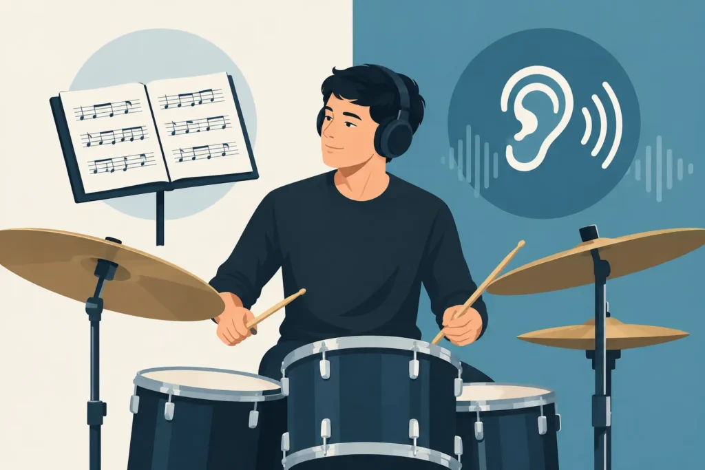 Sheet Music vs Learning by Ear for Drummers